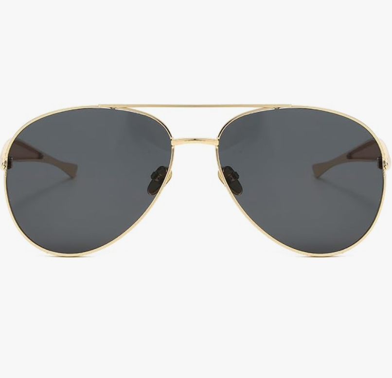 Luxury Gold Aviator Sunglasses for Men & Women | UV400 Polarized Vintage Designer Shades